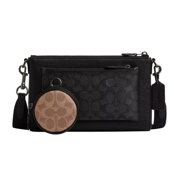 NEW Coach CW372 Signature Holden Crossbody Bag Mens Coated Canvas & Leather